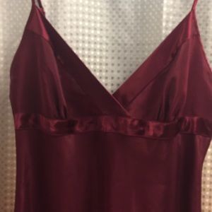 Burgundy long night gown size S